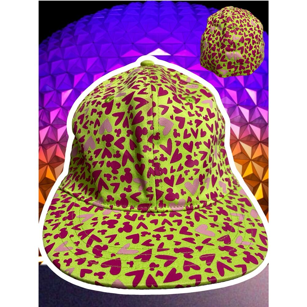 MICKEY MOUSE Green Pink Graphic Edge Collection Disney Parks Hat